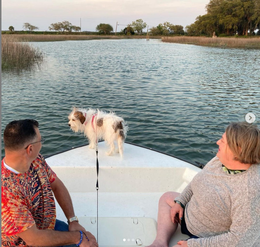 Addy the boat dog